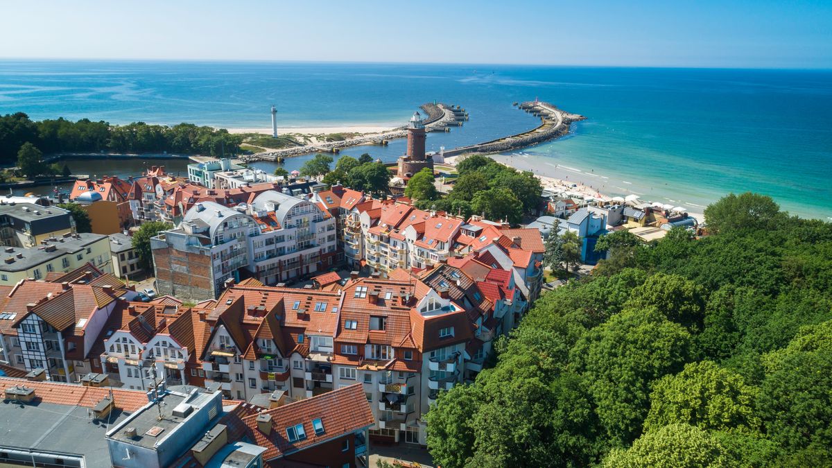 Kołobrzeg z lotu ptaka