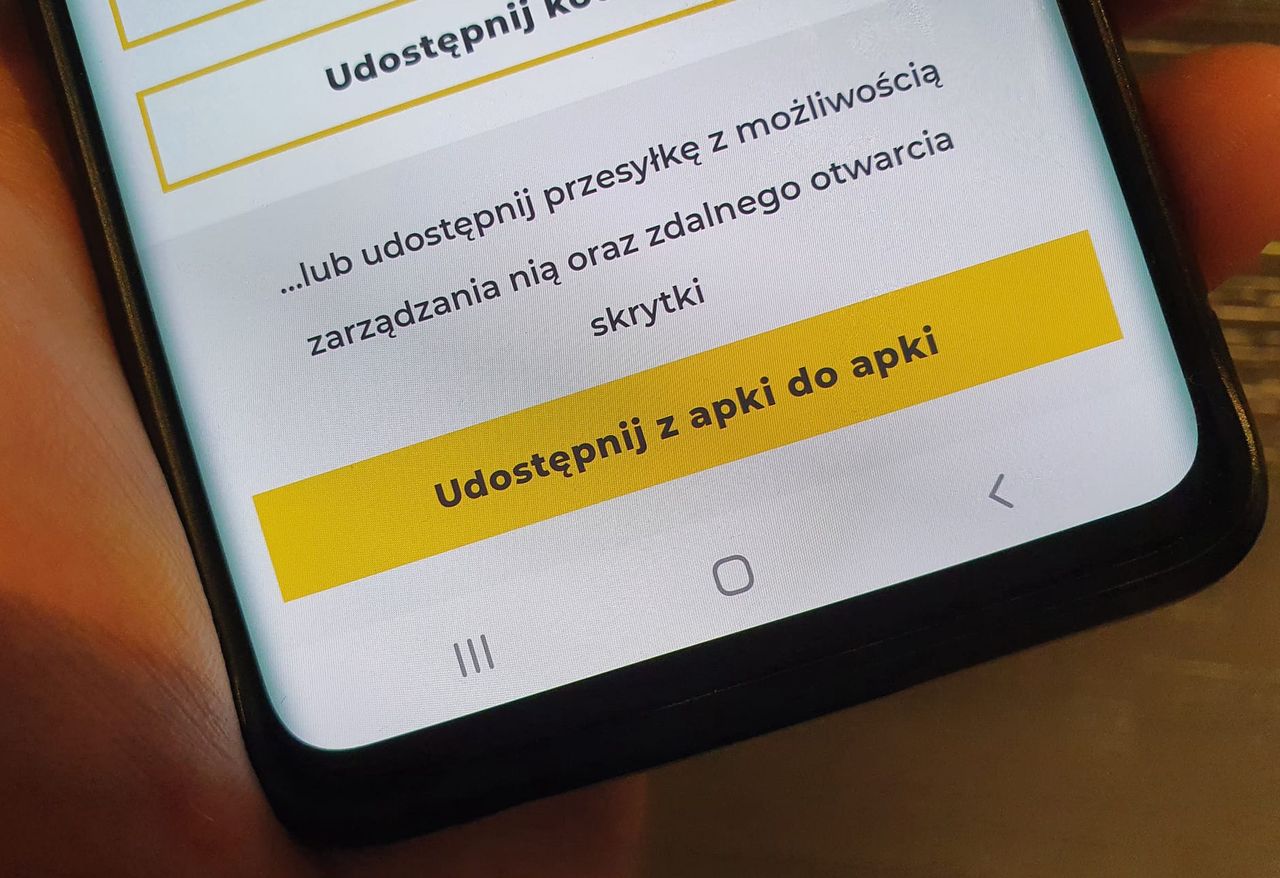 Udostępnianie przesyłki w InPost Mobile