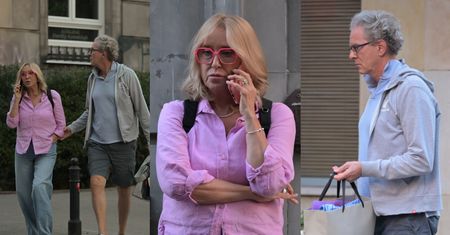 "Romantyczna" randka Agaty Młynarskiej i jej męża: ona wisi na telefonie, a on DŹWIGA torbę z jej fatałaszkami (ZDJĘCIA)