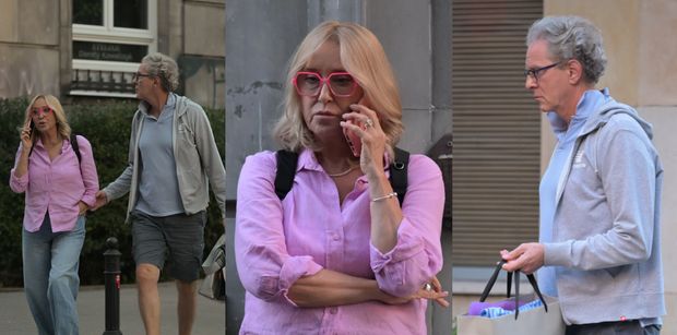 "Romantyczna" randka Agaty Młynarskiej i jej męża: ona wisi na telefonie, a on DŹWIGA torbę z jej fatałaszkami (ZDJĘCIA)