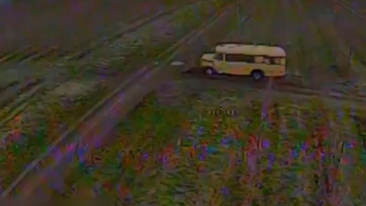 Rosyjski autobus na froncie