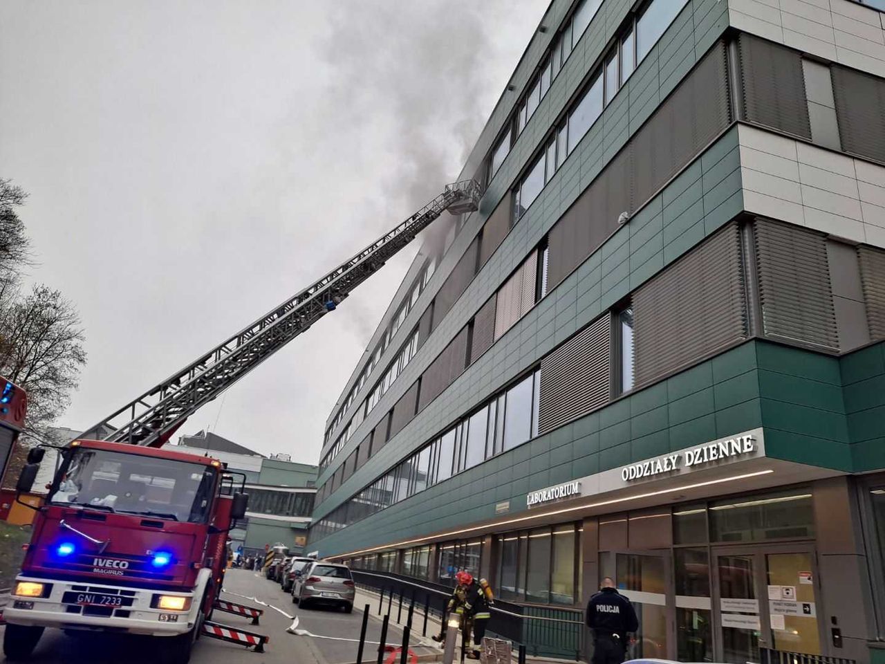 Groźny pożar w Gdańsku. Płoneło Centrum Medycyny Nieinwazyjnej