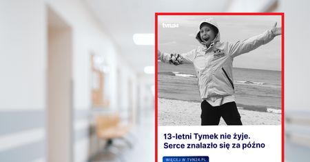 Smutne wieści ze szpitala. Nie żyje 13-letni Tymek. Czekał na przeszczep