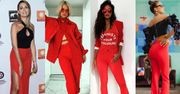 Czerwone spodnie w ognistych stylizacjach celebrytek