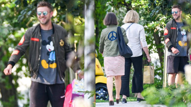 Antek Królikowski odwiedza syna w towarzystwie matki i ciotki