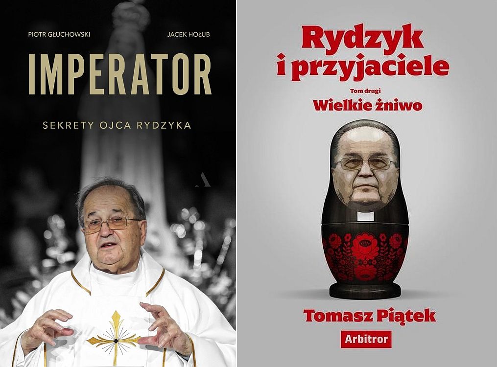 Książki duetu Głuchowski i Hołub oraz Tomasza Piątka na temat ojca Rydzyka 
