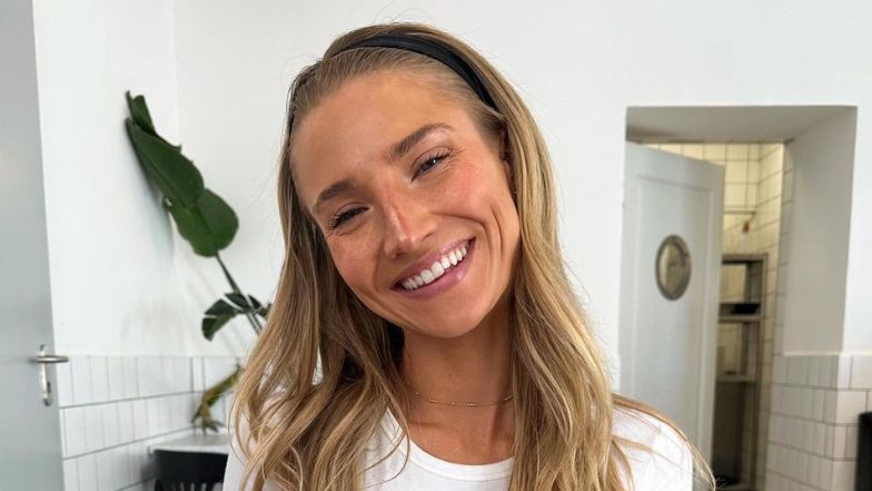 Agata Sieramska pozuje w mikroskopijnym bikini