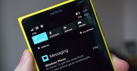Action Center - tak prezentuje się centrum powiadomień w Windows Phone 8.1