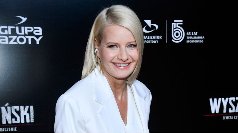 Małgorzata Kożuchowska na premierze filmu