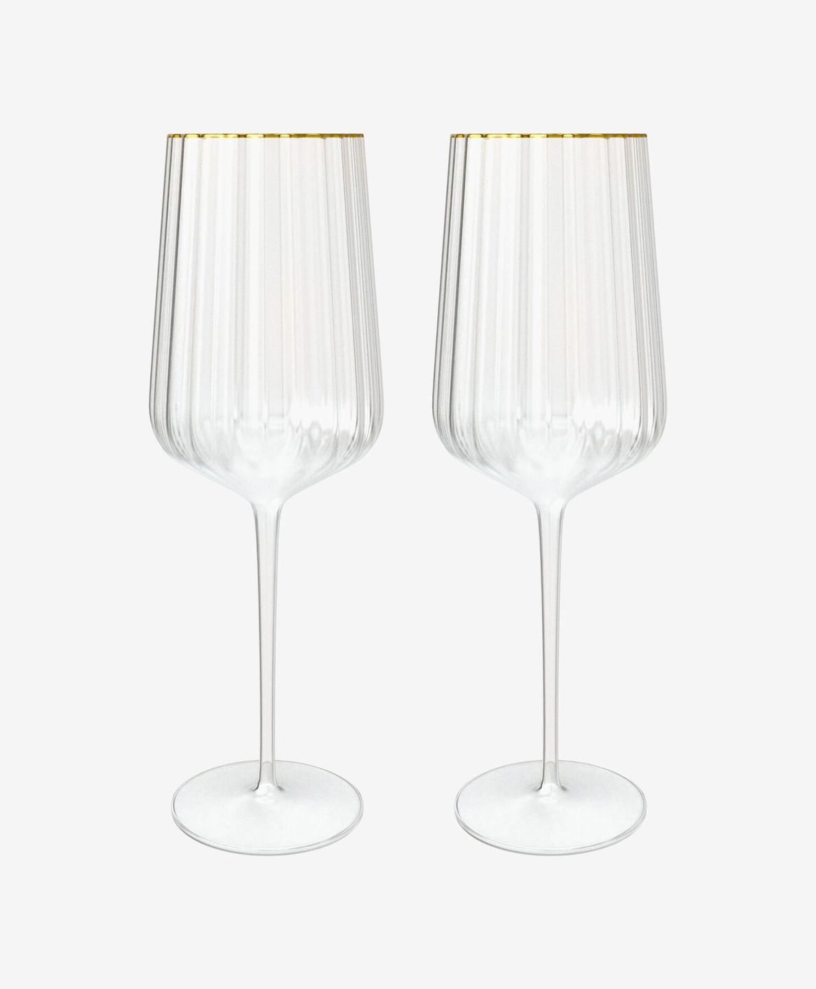 Kieliszki ze złotym rantem Pepco