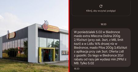 Biedronka wysyła do klientów sms-y. „W Lidlu drożej niż w Biedronce”. Klienci nie dowierzają!