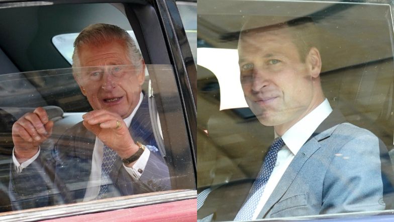 Rozbawiony książę Karol wraca z próby przed koronacją