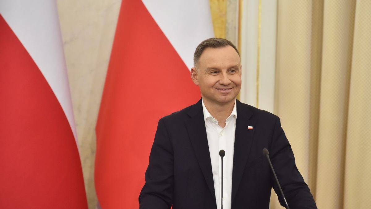 LVIV, UKRAINE - JANUARY 11: Polish President Andrzej Duda speaks during the tripartite meeting in Lviv, Ukraine on January 11, 2023. (Photo by Pavlo Palamarchuk/Anadolu Agency via Getty Images)