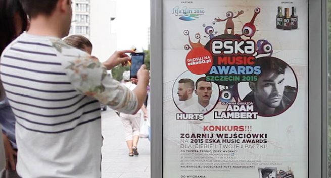 Eska Music Awards reklamowane na przystankach z rozszerzoną rzeczywistością (wideo)