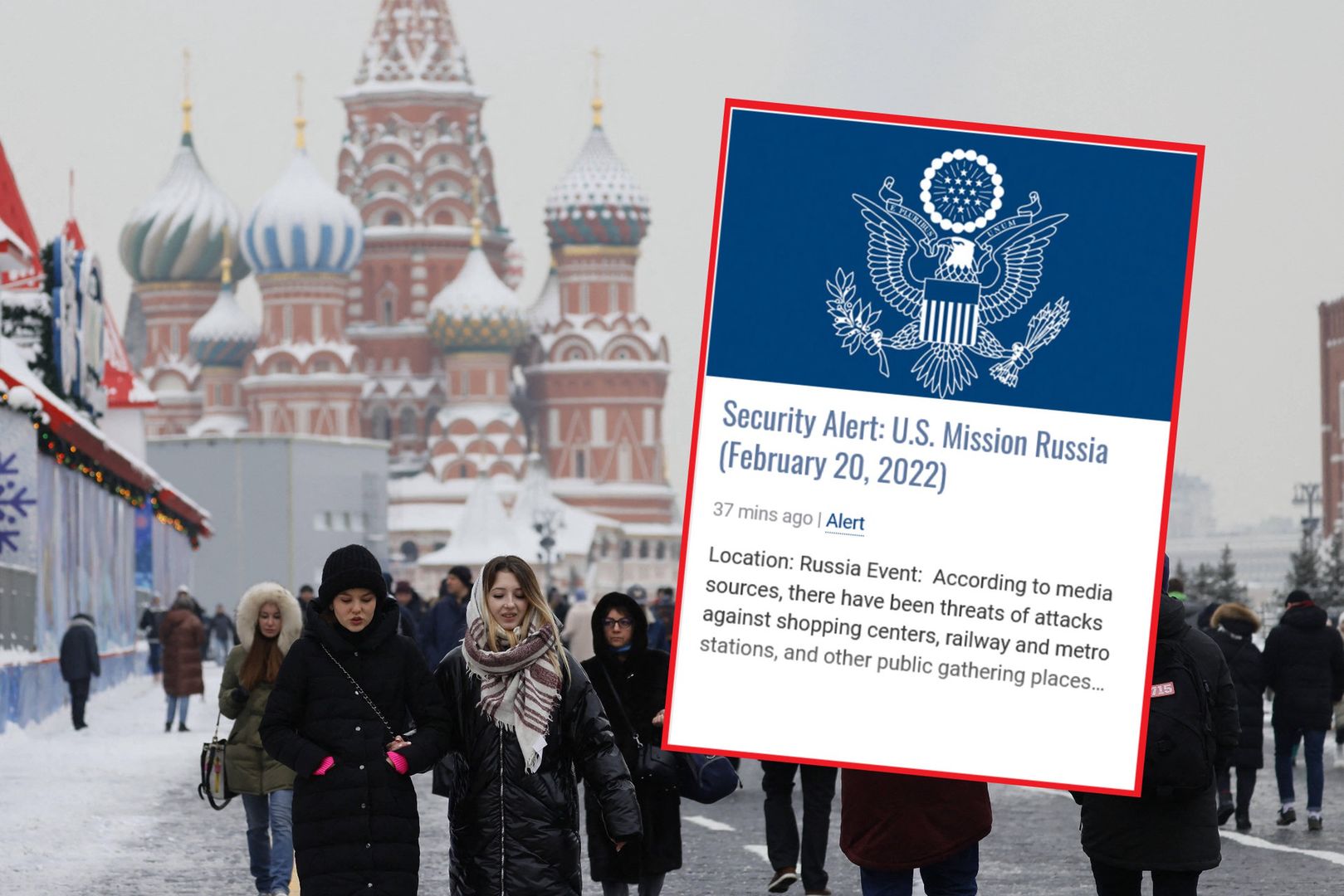 Ambasada USA w Moskwie wydała "alert bezpieczeństwa" 