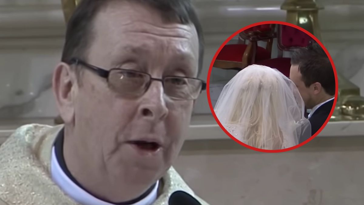 Zachowanie księdza wzruszyło pannę młodą, która uroniła łzę