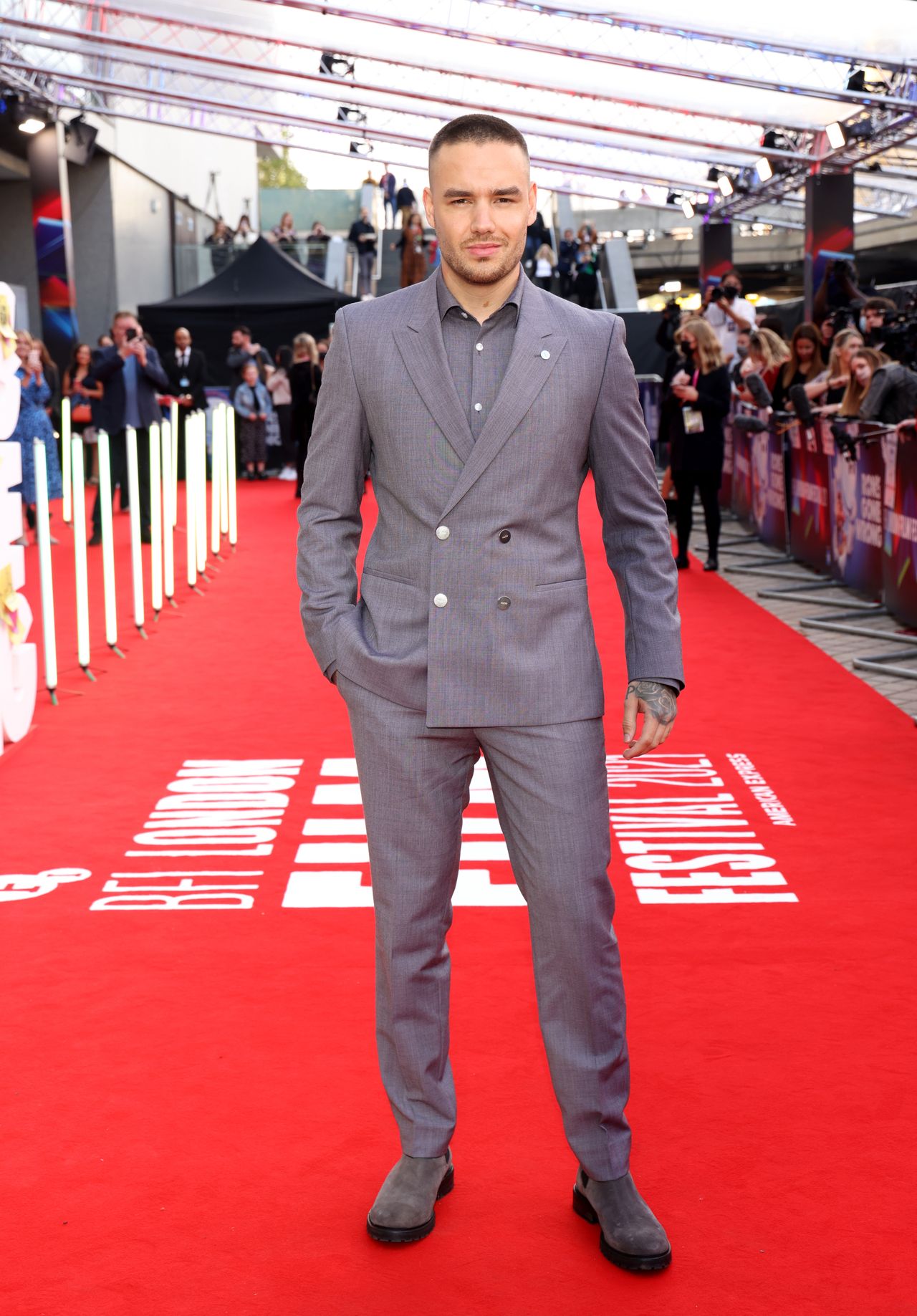 LONDON, ENGLAND - OCTOBER 09:  Liam Payne attends World Premiere Screening of 20th Century Studios and Locksmith Animation's "Ron's Gone Wrong" during the London Film Festival at The Royal Festival Hall on October 09, 2021 in London, England. (Photo by Tim P. Whitby/Getty Images for Disney)