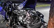 Strzelce Krajeńskie: 18-latka roztrzaskała Volkswagena o drzewo. Może mówić o wielkim szczęściu