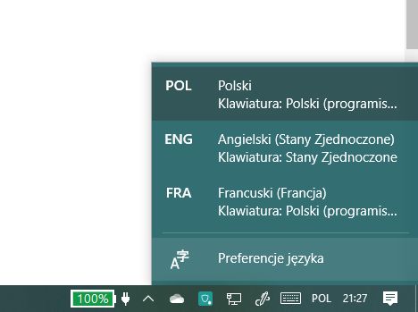 Przełącznik układów klawiatury