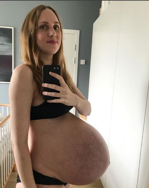 Maria przed porodem [https://www.instagram.com/triplets_of_copenhagen/]