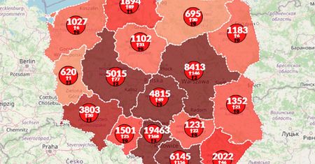 Koronawirus w Polsce. Ponad 900 nowych zakażeń. Sprawdź najnowsze dane [Aktualna mapa]