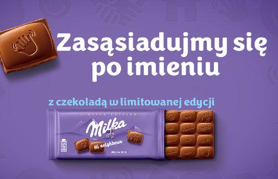 "Zasąsiadujmy się po imieniu". Milka wyśle 100 tys. czekolad do mieszkań Polaków