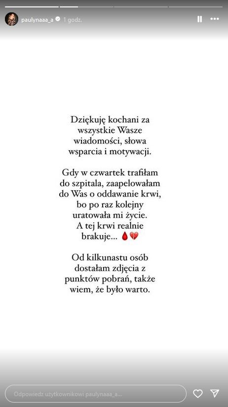 Paulina Piątek otwiera się na temat choroby