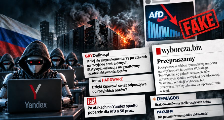 Media podały dalej fake news o rosyjskich botach. Wyborcza.biz przeprasza