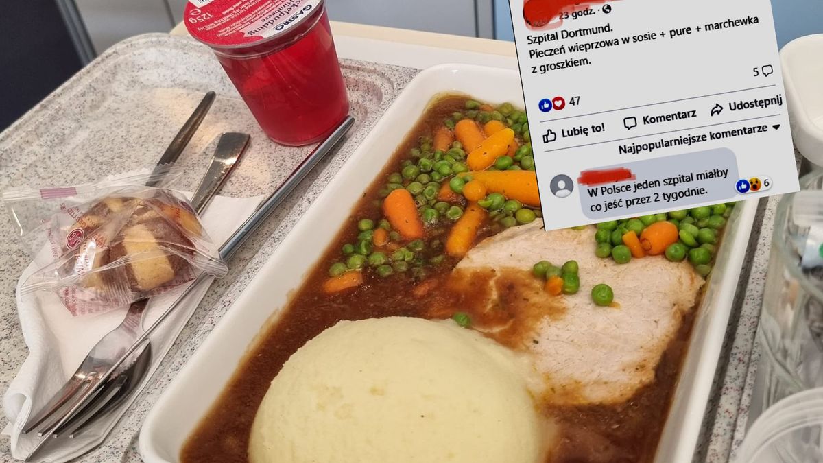 Pokazał jak wygląda obiad w niemieckim szpitalu