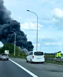 Czarne kłęby dymu przy lotnisku. Nagranie świadka pożaru pod Brukselą