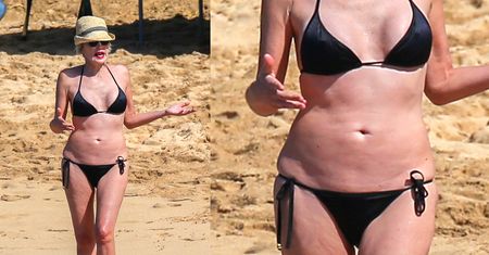 58-letnia Sharon Stone w bikini na plaży! (ZDJĘCIA)