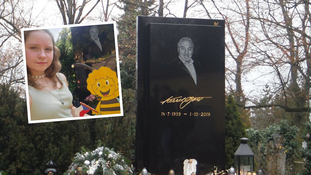 Sandra Bednarz zostawiła Pszczólkę Maję na grobie Karela Gotta