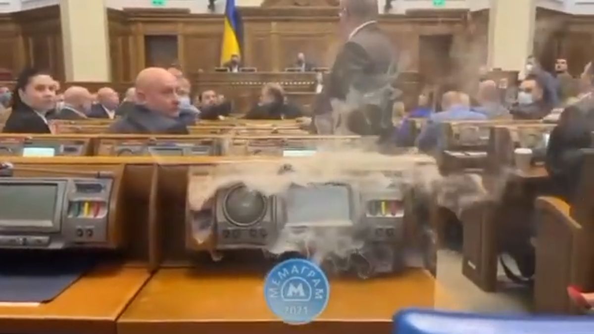 pożar panelu do głosowania