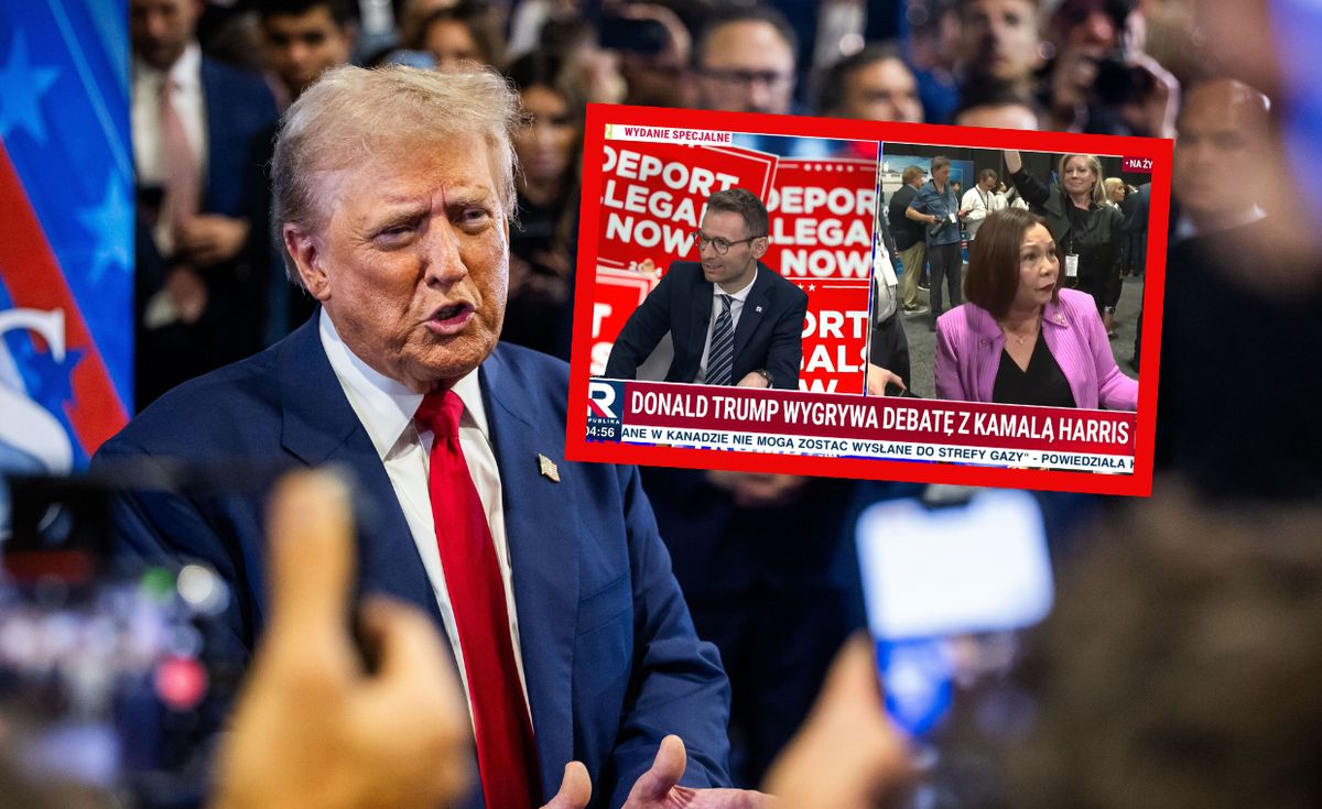 Donald Trump, Kamala Harris, stany zjednoczone, usa, telewizja republika Republika nie czekała. Trump wygrał debatę