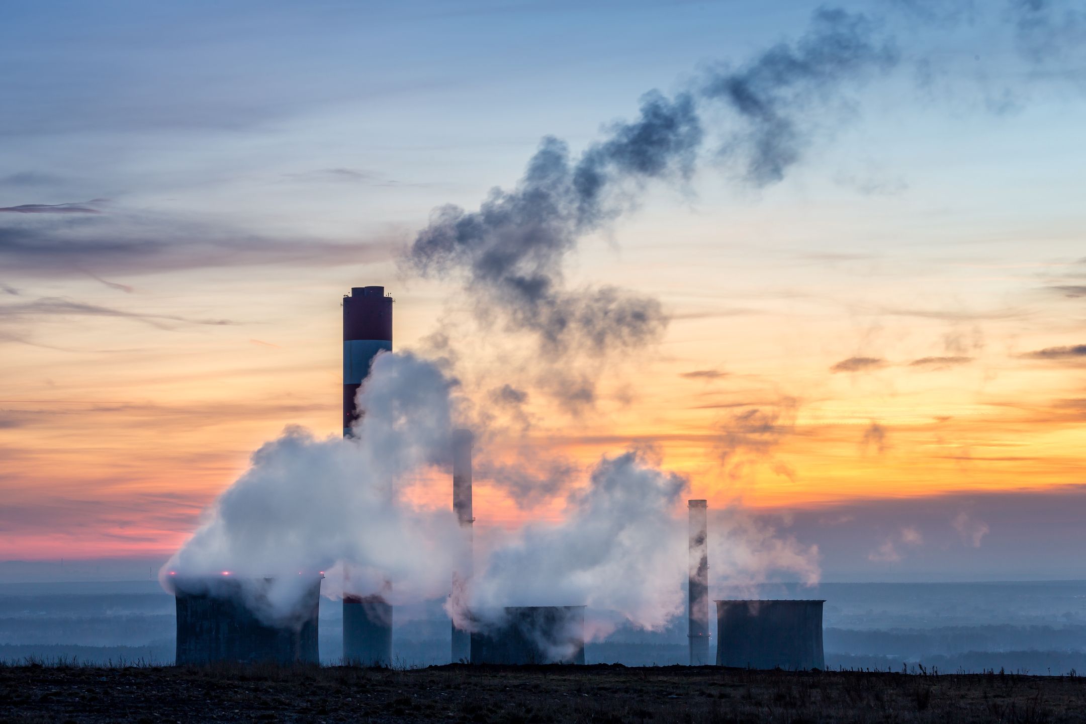 komin, kominy, dym, zanieczyszczenie, smog, elektrownia, atmosfera, powietrze