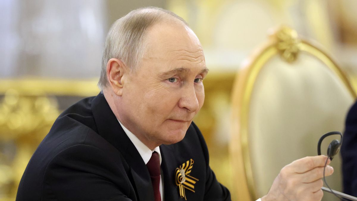 MOSCOW, RUSSIA - MAY 9 (RUSSIA OUT) Russian President Vladimir Putin grimases during Russian-Brazilian talks at the Grand Kremlin Palace, May 9, 2025 in Moscow, Russia. Russian President Vladimir Putin is holding meetings with foreign leaders visiting Moscow during Victory Day celebrations around the May 9th holiday period, which commemorates the 80th anniversary of the end of the Second World War. (Photo by Contributor/Getty Images)