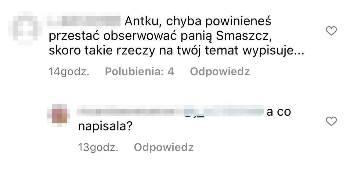 Komentarz na profilu Antoniego Królikowskiego