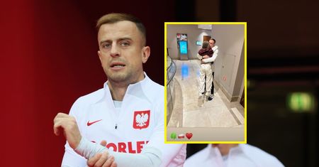 Przed meczem odwiedziła go rodzina. Wzruszające zdjęcie