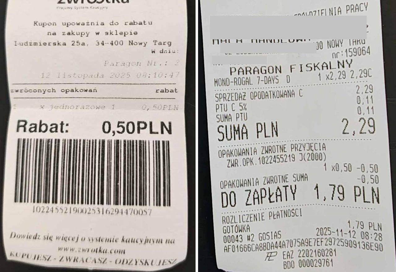 "System kaucyjny w praktyce". Sklep pokazał paragony