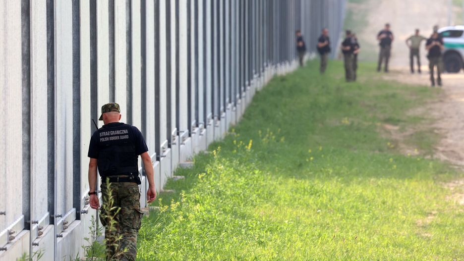 Zapora na granicy polsko-białoruskiej