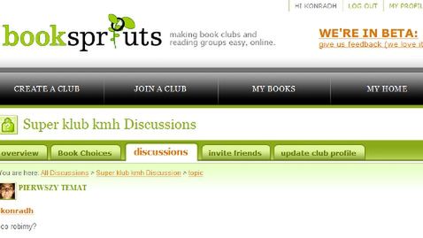 BookSprouts, gdy chcemy zorganizować klub dyskusyjny 1