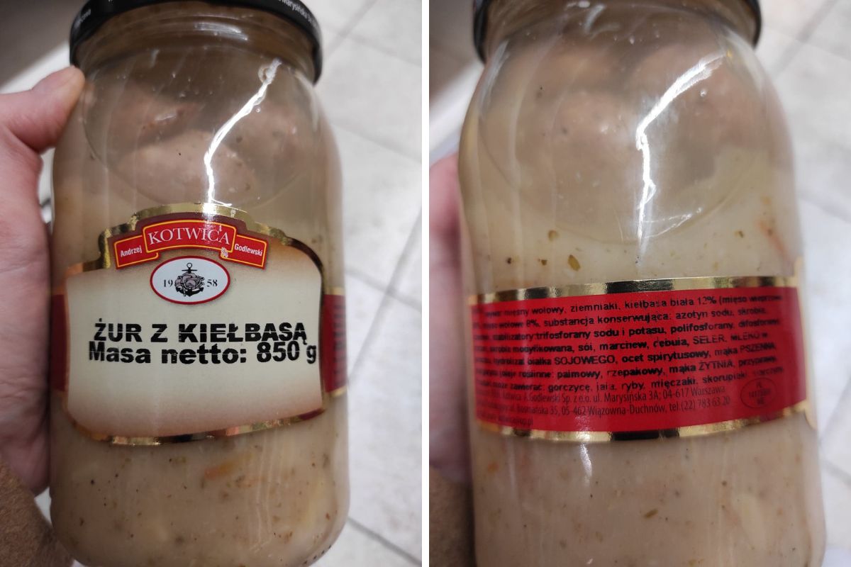 Kotwica Żur z kiełbasą