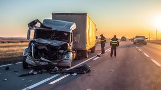Wypadek na A1 pod Częstochową. Doszło do zderzenia samochodów ciężarowych. Mogą występować utrudnienia w ruchu