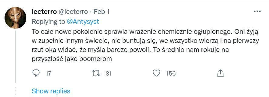 Boomerzy wyśmiewają nastolatka