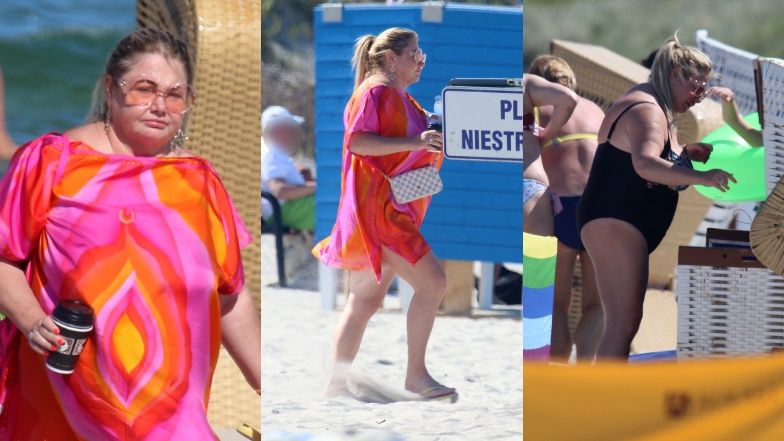 Katarzyna Niezgoda wypoczywa na plaży w Juracie
