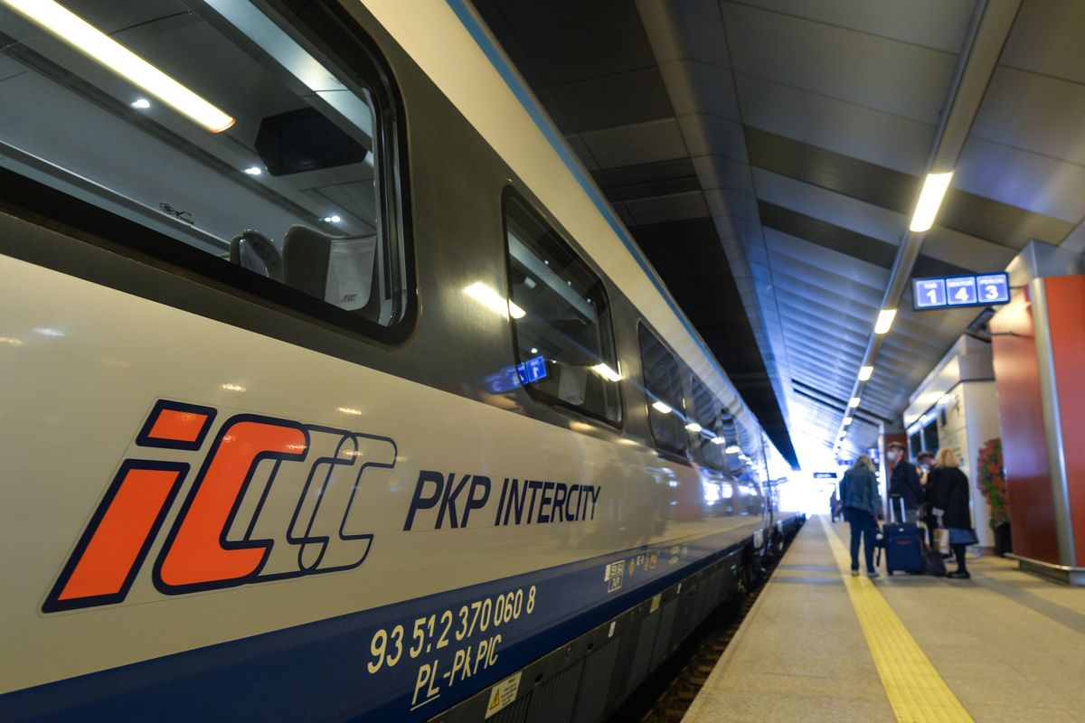 A view of a Pendolino train seen in Krakow central train station.
Polish national railway operator PKP Intercity has restored the high-speed traffic. The first Pendolino trains returned to the tracks today after a two-month suspension. However, only the Krakow  Warsaw  Gdynia route is served at the moment.
On Friday, May 22, 2020, Krakow, Lesser Poland Voivodeship, Poland (Photo by Artur Widak/NurPhoto via Getty Images)