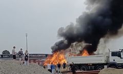 Pożar w Katowicach. Dym widoczny z całego miasta