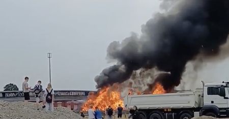 Pożar w Katowicach. Dym widoczny z całego miasta