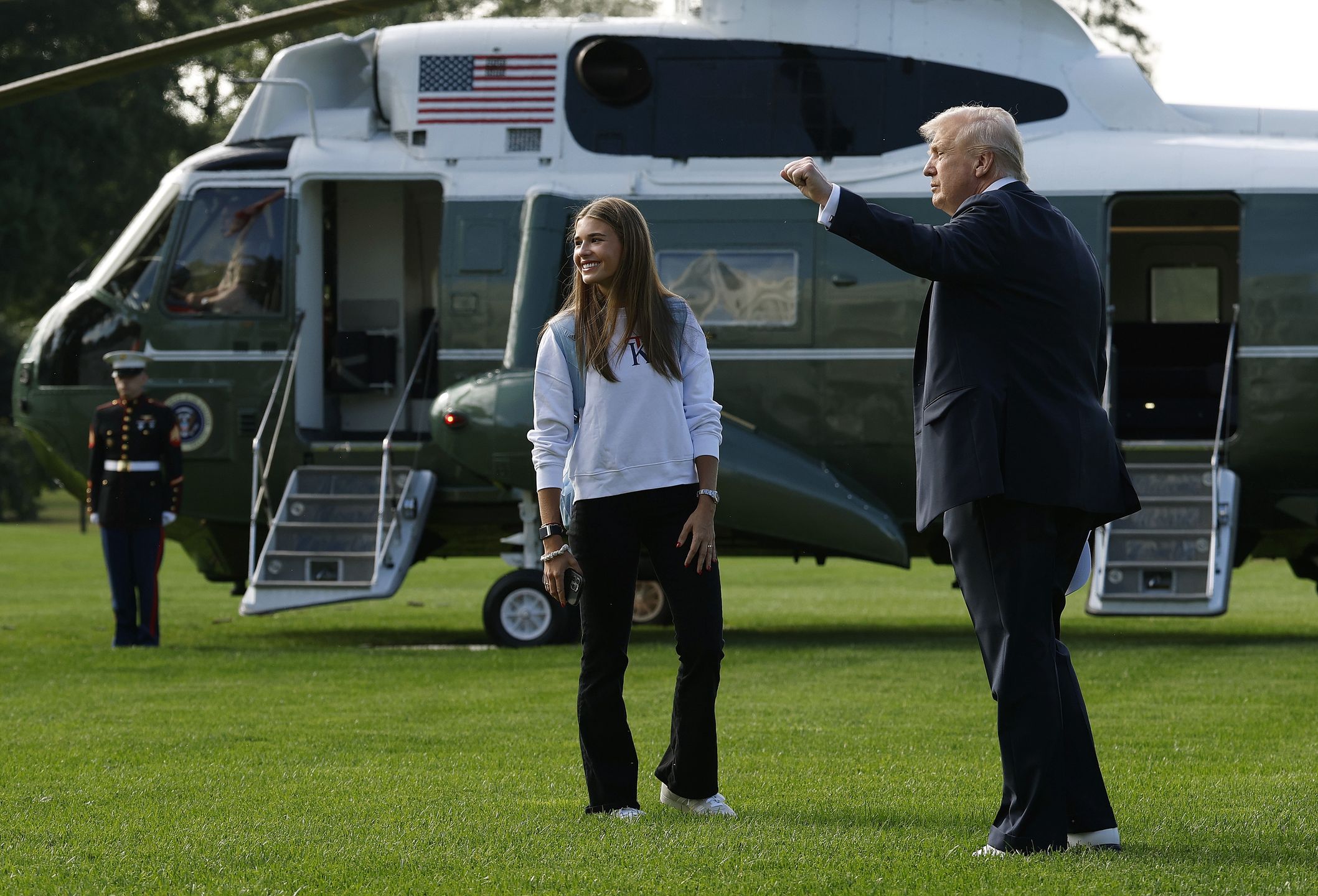 Kai i Donald Trump w drodze na Ryder Cup