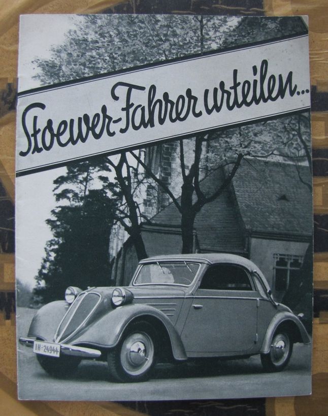 Prospekt samochodowy Stoewera z roku 1939 (fot. Muzeum Techniki i Komunikacji - Zajezdnia Sztuki w Szczecinie)